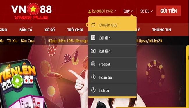 Các phương thức rút tiền tại Vn88 Cac phuong thuc rut tien tai Vn88