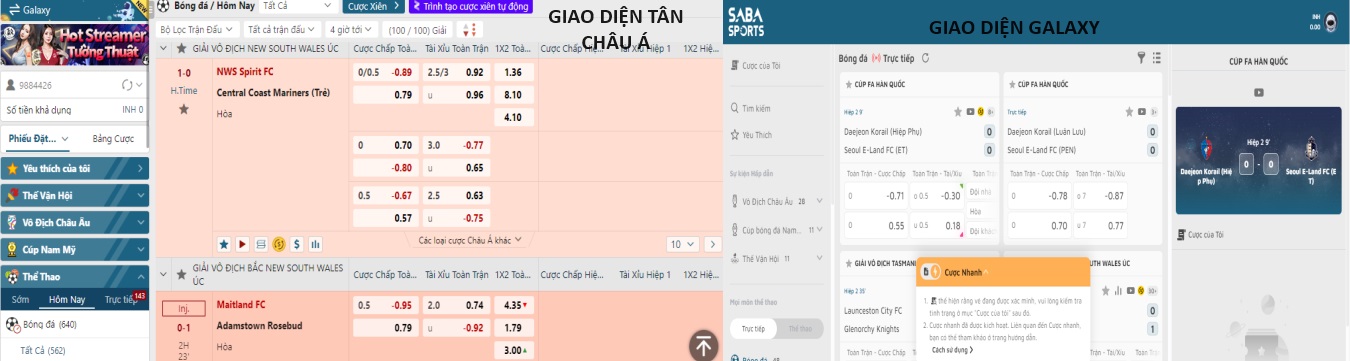 Giao dien Saba the thao ra sao?