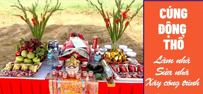 Ý nghĩa cúng động thổ xây nhà Tai sao nen cung dong tho xay nha?