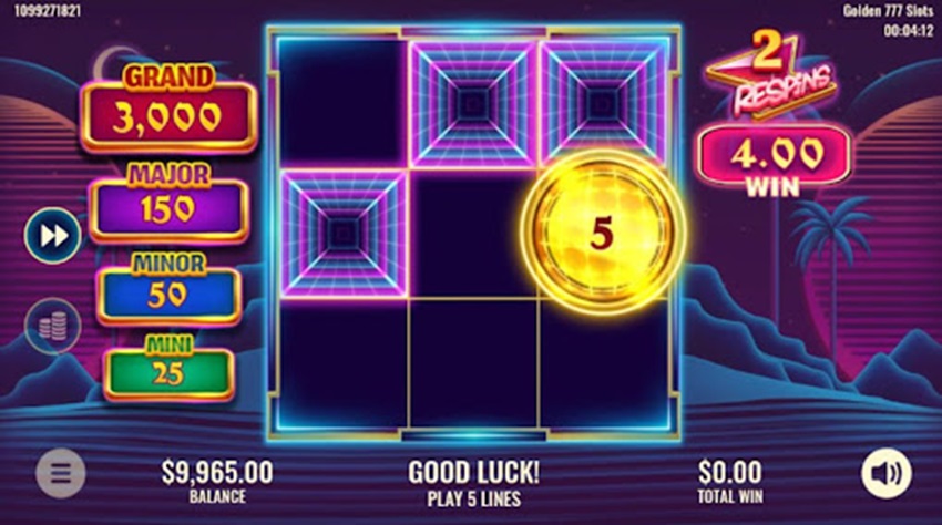 Tinh nang game 777 Golden Wheel W88